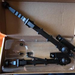 Bi-pieds tactiques design retractable noir