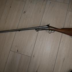 Fusil juxtapos&eacute; &agrave; broche cal 12 ce qui n'est pas tr&egrave;s courant, &agrave; restaurer