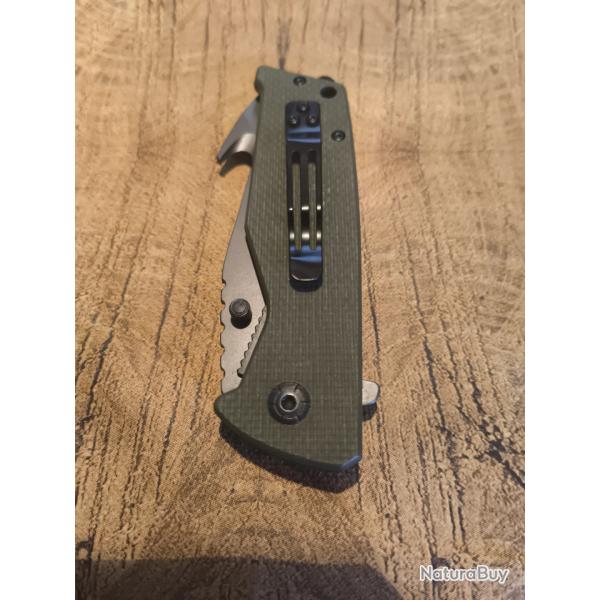 couteau pliant chasse & peche kaki neuf