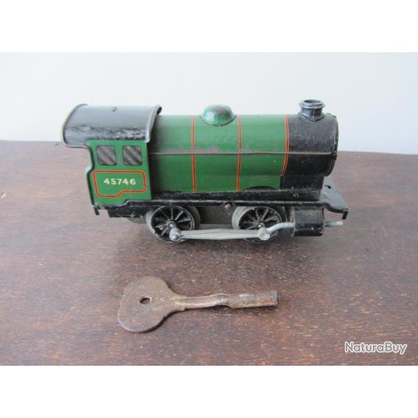 Locomotive � cl� Hornby en t�le 1955