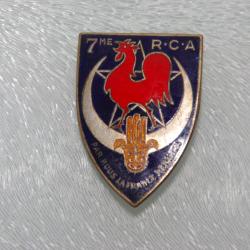 INSIGNE  7 &deg; REGIMENT  CHASSEUR  AFRIQUE -------- DRAGO PARIS  25 RUE BERANGER