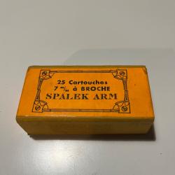 bo&icirc;te neuve 25 cartouches 7 mm &agrave; broche spalek arm