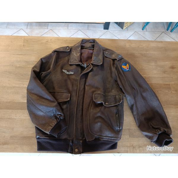 Blouson cuir us jacket flying