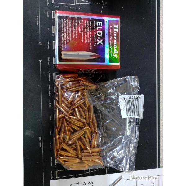 ogives hornady ELDX cal .284  175grs /100