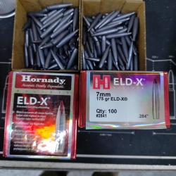 ogive HORNADY ELDX cal .284   175grs /100 MOLYCOTE