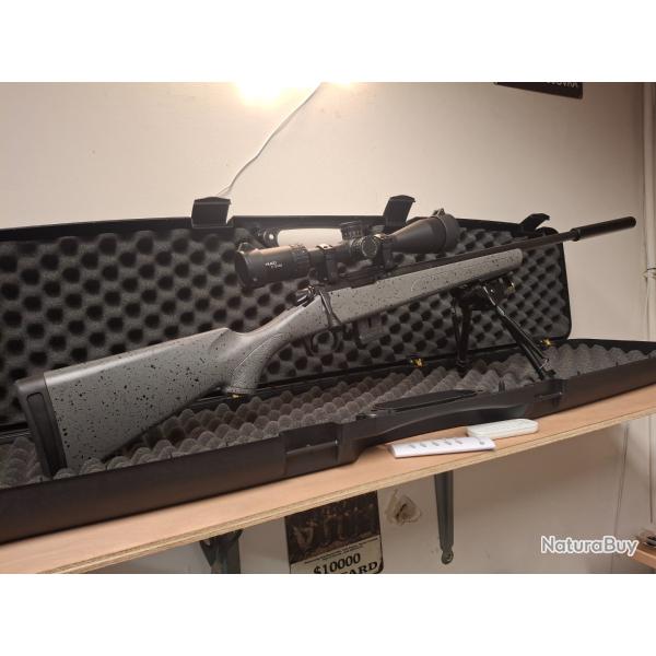 BERGARA BMR STEEL GREY CAL. 22LR NEUVE +LUNETTE + SILENCIEUX + BIPIED + MALLETTE