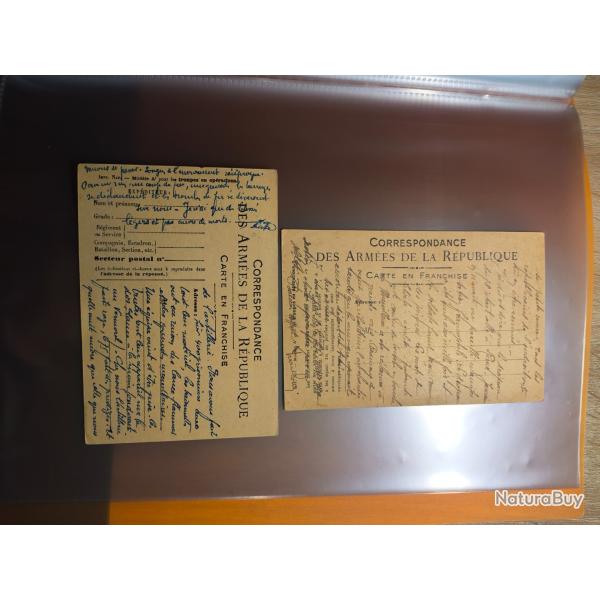 [RARE] Lot 2 Cartes 14-18 - 78e RI Front Italie - R�cit Lance-flammes & 400 Prisonniers