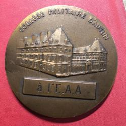 [PRESTIGE] M&eacute;daille de Table Coll&egrave;ge Militaire d'Autun - D&eacute;dicace E.A.A Artillerie