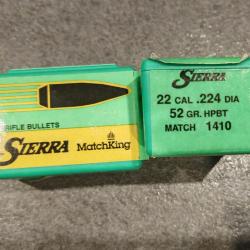 Ogives Sierra Match #1410 - 224 - 52 grains