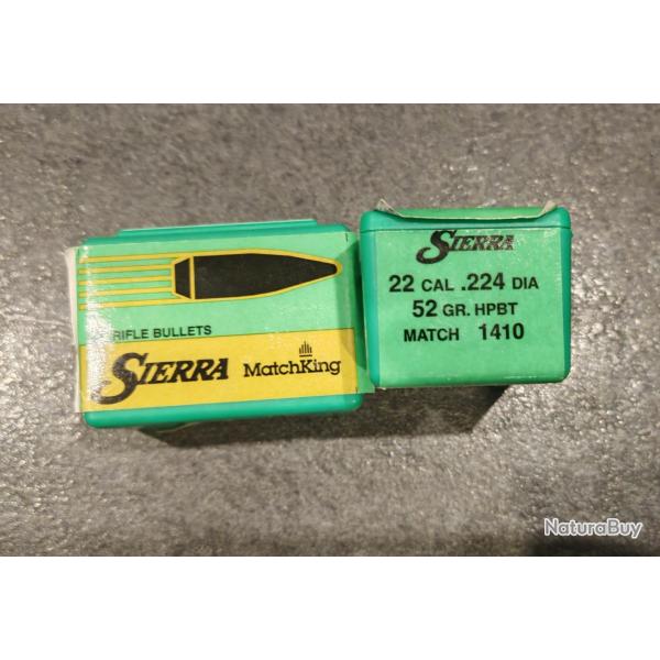 Ogives Sierra Match #1410 - 224 - 52 grains