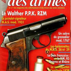 gazette des armes 369, walther ppk rzm, mousqueton d'artillerie &agrave; silex 1829, signaleur mas 1931