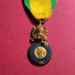 M&eacute;daille Militaire - 3&egrave;me R&eacute;publique (Mod&egrave;le 1870) - Argent et &Eacute;mail - TTG