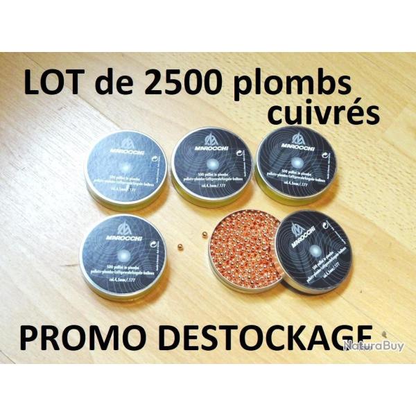LOT de 2500 plombs 4.5 CUIVR�S BILLES MAROCCHI � 7.99 Euros !!!!!!!- VENDU PAR JEPERCUTE (STO274)