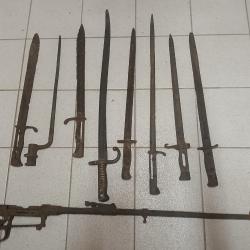Epaves de ba&iuml;onnettes et relique guerre de 14 18