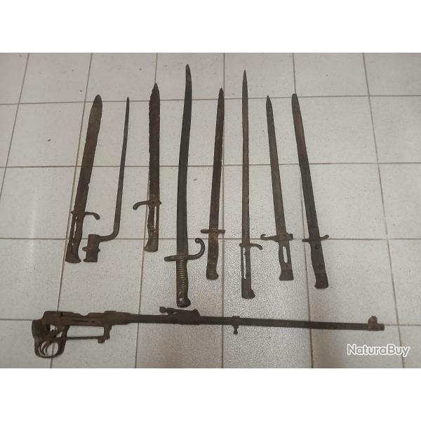 Epaves de ba�onnettes et relique guerre de 14 18