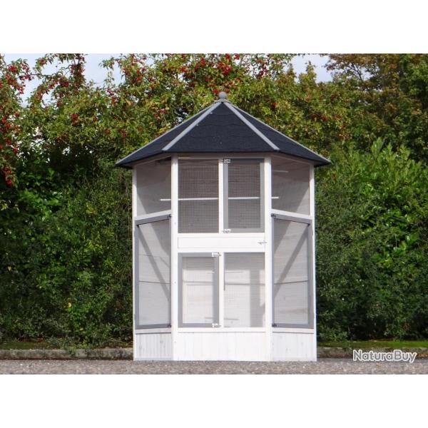 Voli�re de jardin en bois massif de Pin voli�re hexagonale avis cielterre-commerce