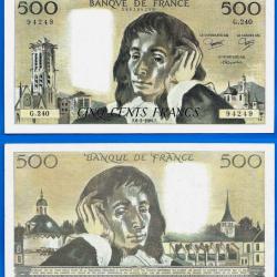 France 500 Francs 1986 6 Fevrier RADAR 94249 Pascal Europe Frcs Frc Frs