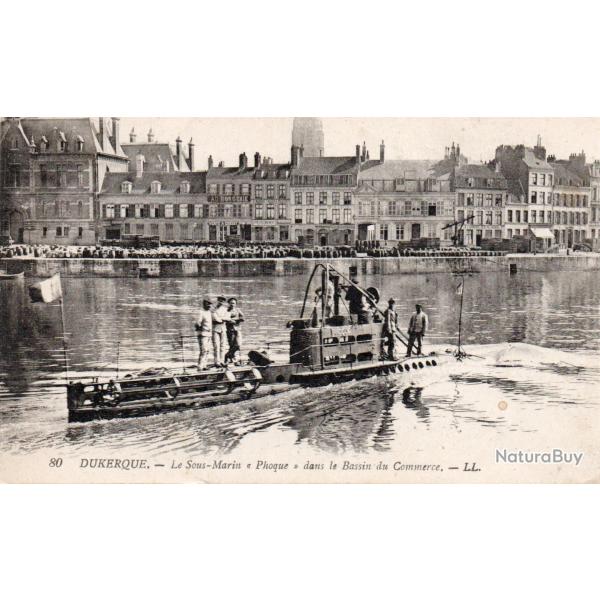 Carte Postale Ancienne -Dunkerque, Le Sous-Marin � Phoque � dans le Bassin N�7668