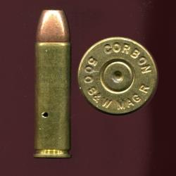 .500 S&W Magnum - marquage : CORBON 500 S&W MAG R - balle cuivre pointe creuse