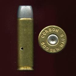 .500 S&W Magnum - marquage : CORBON 500 S&W MAG R - balle plomb pointe plate