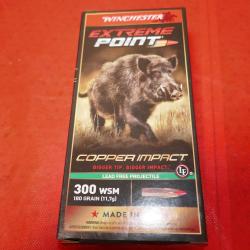 Boite de 20 cartouches WINCHESTER .300 WSM EXTREME POINT COPPER IMPACT 10.7g/180gr