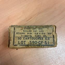 Bo&icirc;te de 50 22 LR DE 1951