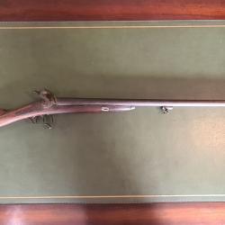 Fusil juxtapos&eacute; poudre noire &agrave; chien.