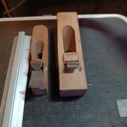 Lot ancien petit rabot de finition travail du bois