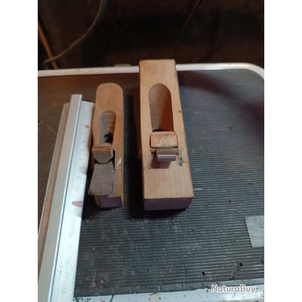 Lot ancien petit rabot de finition travail du bois