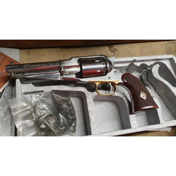 REVOLVER PIETTA 1858 REMINGTON NEW ARMY SHERIFF INOX TTBE POIGNEE QUADRILLEE 2019