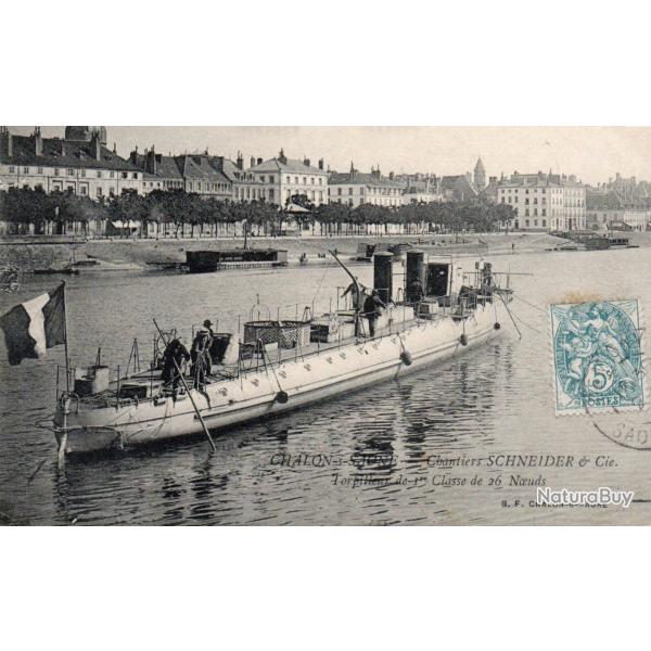 Carte Postale Ancienne Bateau Chalon-sur-Sa�ne N�7675