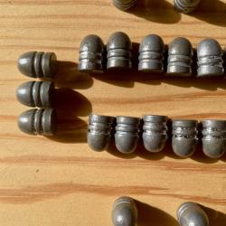 100 balles ogivales en plomb calibre 36 diam&egrave;tre 375 de 130 grains