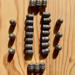 100 balles ogivales en plomb calibre 36 diam&egrave;tre 375 de 130 grains