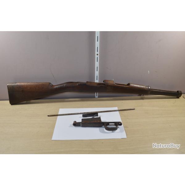 Bois / Crosse compl�te Mauser 1893 espagnol avec baguette pontet Mousqueton Espagne