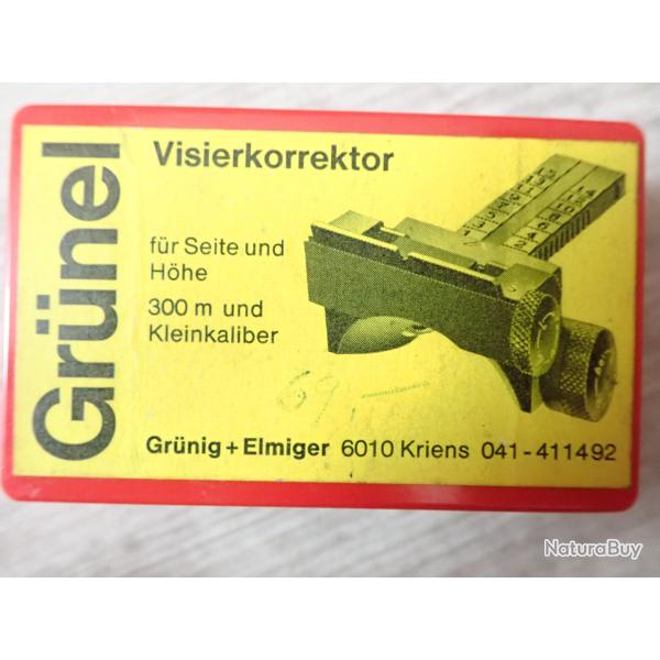 Correcteur de hausse GRUNEL pour fusil Suisse K31 (dioptre, vis�e, TAR, tir, lunette) + boite