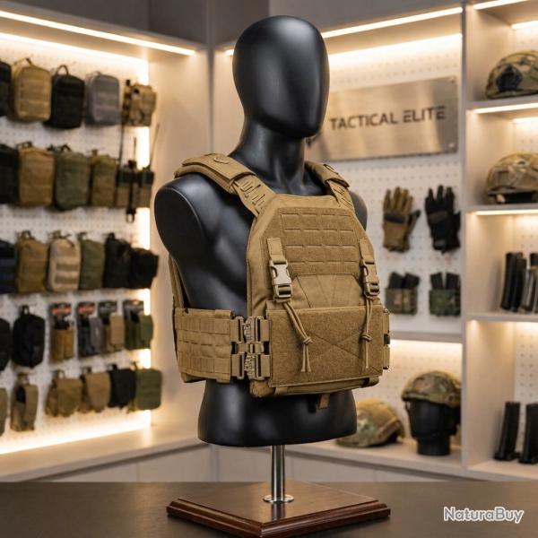 GILET PORTE PLAQUE + PLAQUE BALISTIQUE NIJ III+