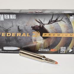 boite 20 cartouches 7mm Rem Mag FEDERAL Premium trophy bonded tip 160 grains