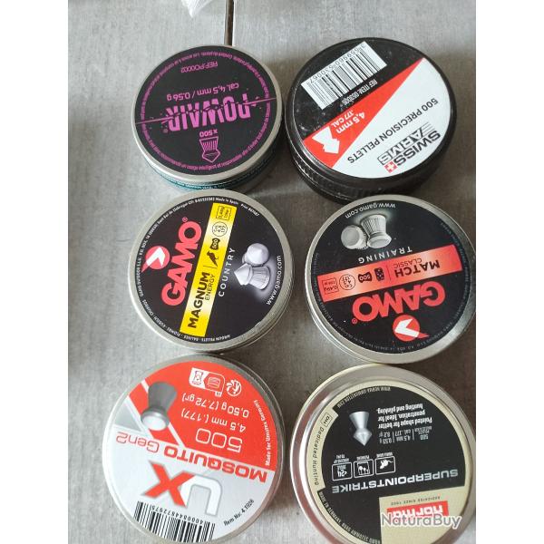 Lot plombs .177 4,5mm neuf