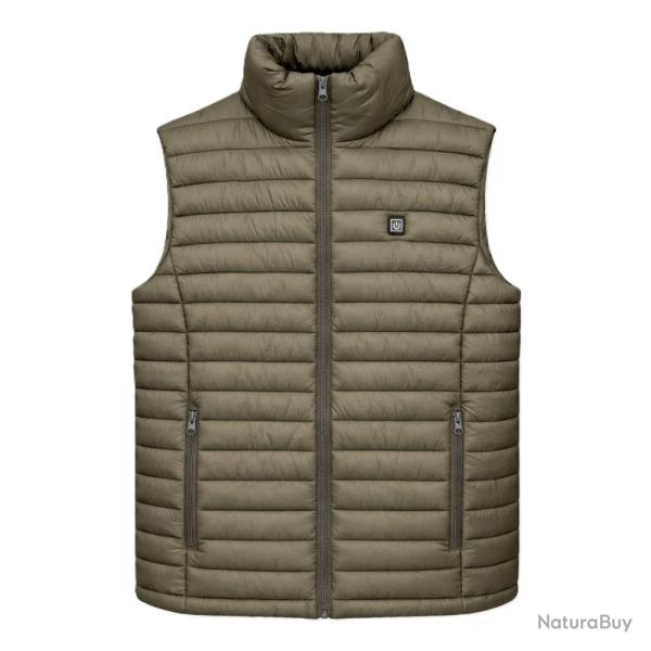 GILET CHAUFFANT KAKI NEW