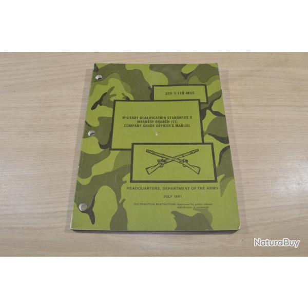 Notice Livre qualification Militaire officier US Grade Manual