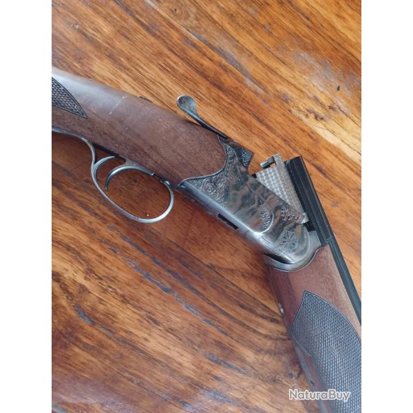 JOLI PETIT FUSIL B�CASSIER SUPERPOS� CALIBRE 28 MONOD�TENTE CANONS COURTS. �TAT  PROCHE DU NEUF !!