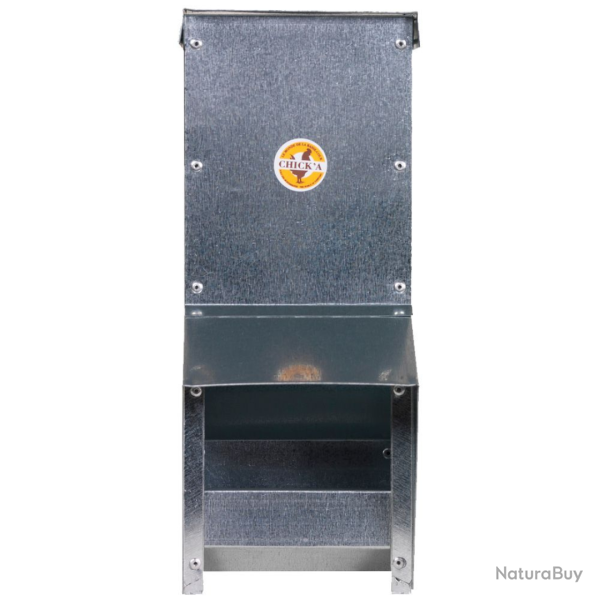 Mangeoire � tr�mie en acier galvanis� 18 L - CHICK'A