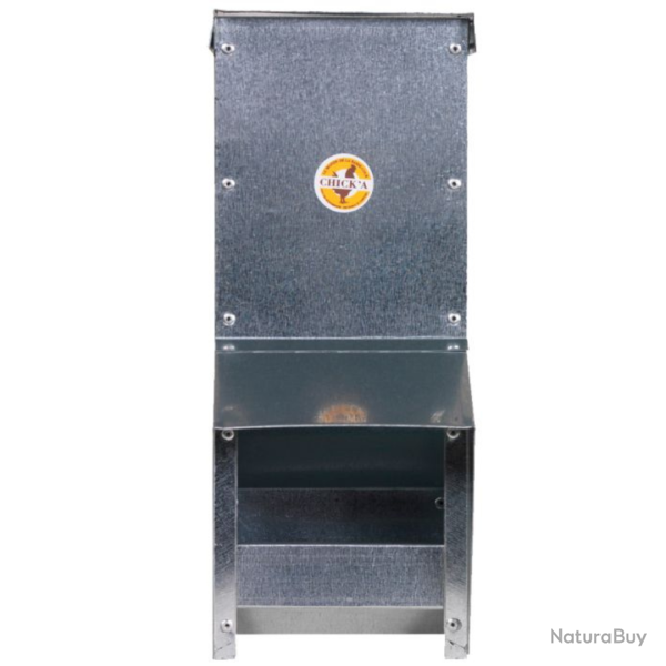 Mangeoire � tr�mie en acier galvanis� 10 L - CHICK'A