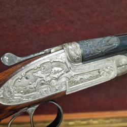 PAIRE EN 28 JUXTA CANON DEMI BLOC FUSIL CHASSE EJECTEURS CRUCELEGUI HERMANOS 28/70 CHOKES 3/4 & Full