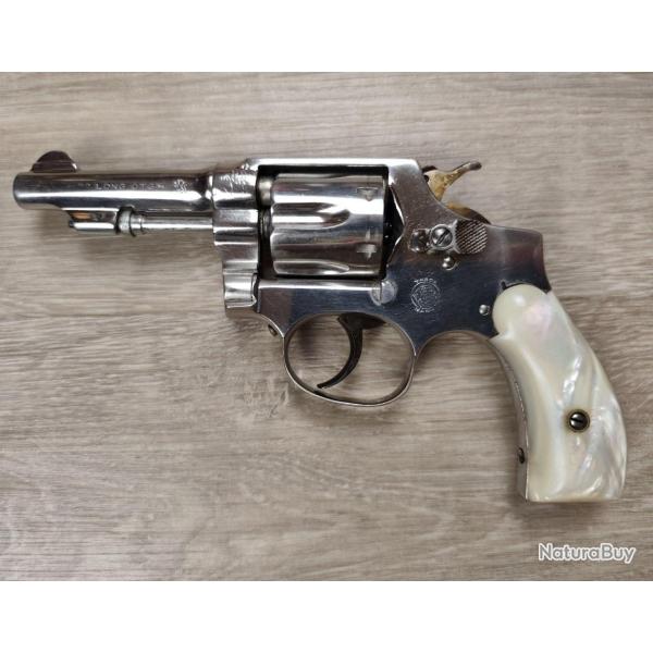 R�plique Espagnole du SMITH & WESSON Hand Ejector nickel� - Cal .32 S&W Long (Occasion)