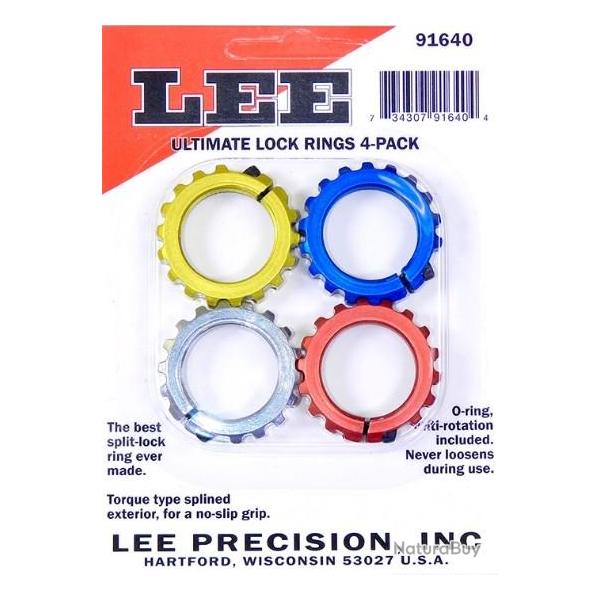 LEE - ULTIMATE LOCK RING (bagues de blocage) 4 bagues