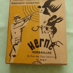 REF 20 - ANCIENNE TRES BELLE BO&Icirc;TE CARTOUCHES CHASSE CAL 12 - KERNE - PLOMBS N&deg; 5