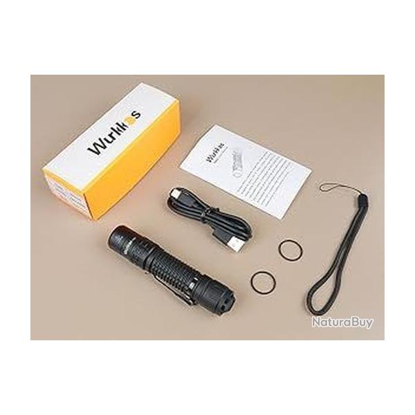 Lampe LED TD02 2000 Lumens Faisceau Longue Port�e *Ench�re* Tactique USB-C