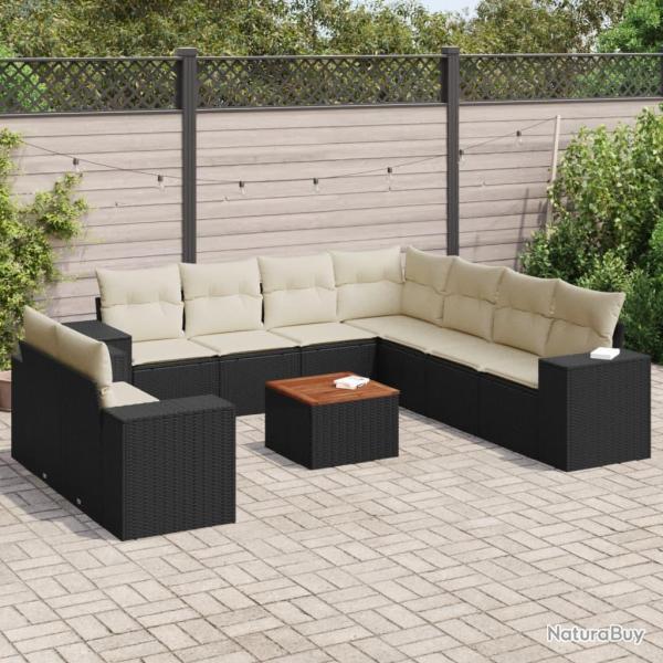 Salon de jardin 7 pcs avec coussins bois de pin impr�gn�