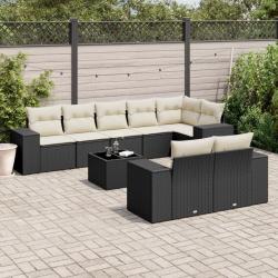 Salon de jardin avec coussins 4 pcs bois d'acacia massif
